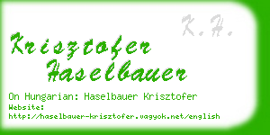 krisztofer haselbauer business card